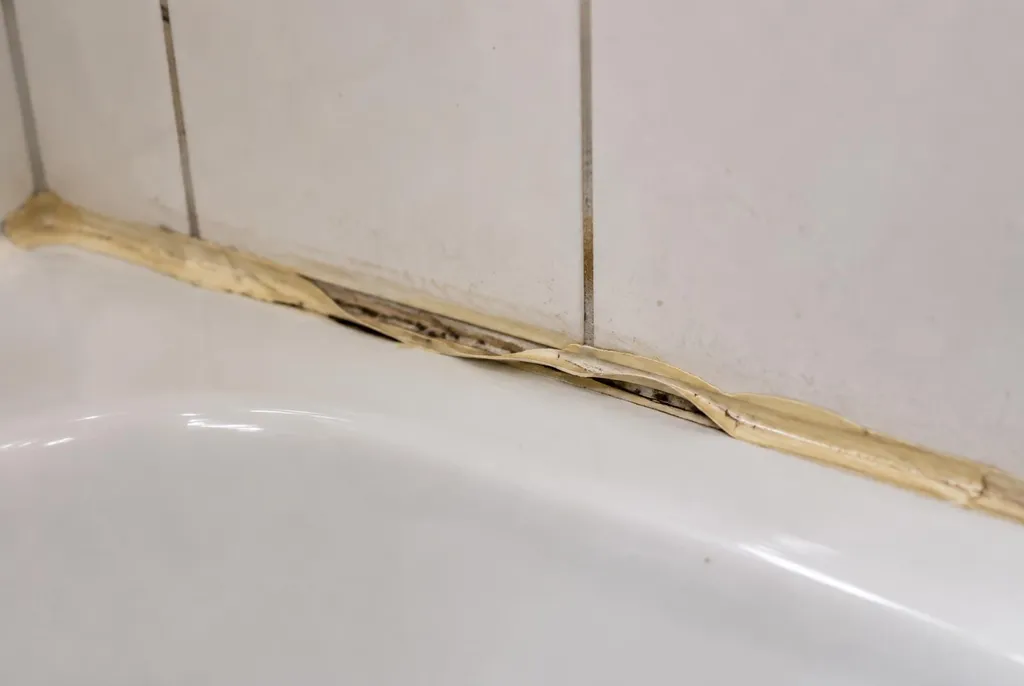 Kitbedrijf Eerbeek – loslatende kit naast het bad